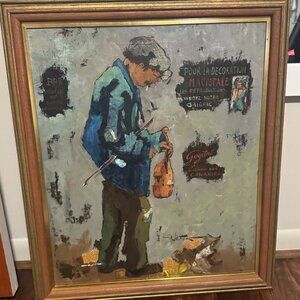 C.H. Wilton Oil Painting & Collage on Canvas